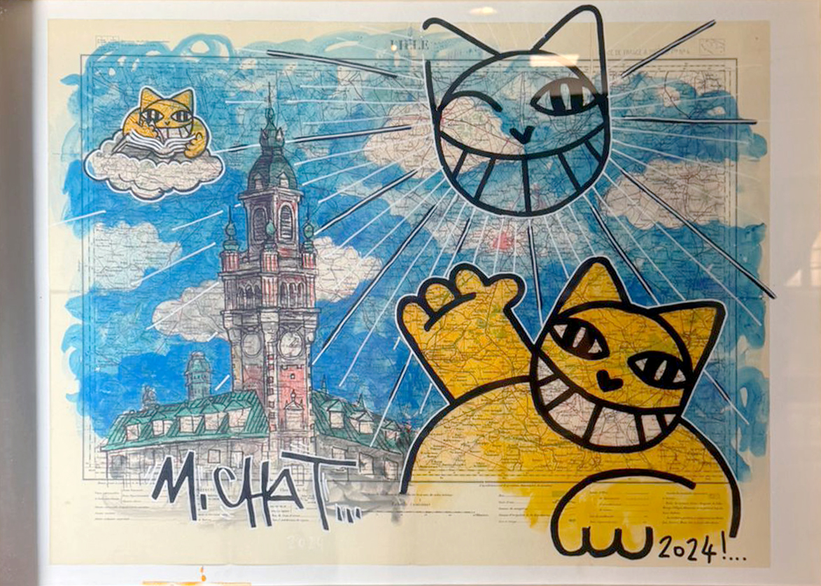 Lille - Le Chat et le Beffroi r�hauss�e, 2024