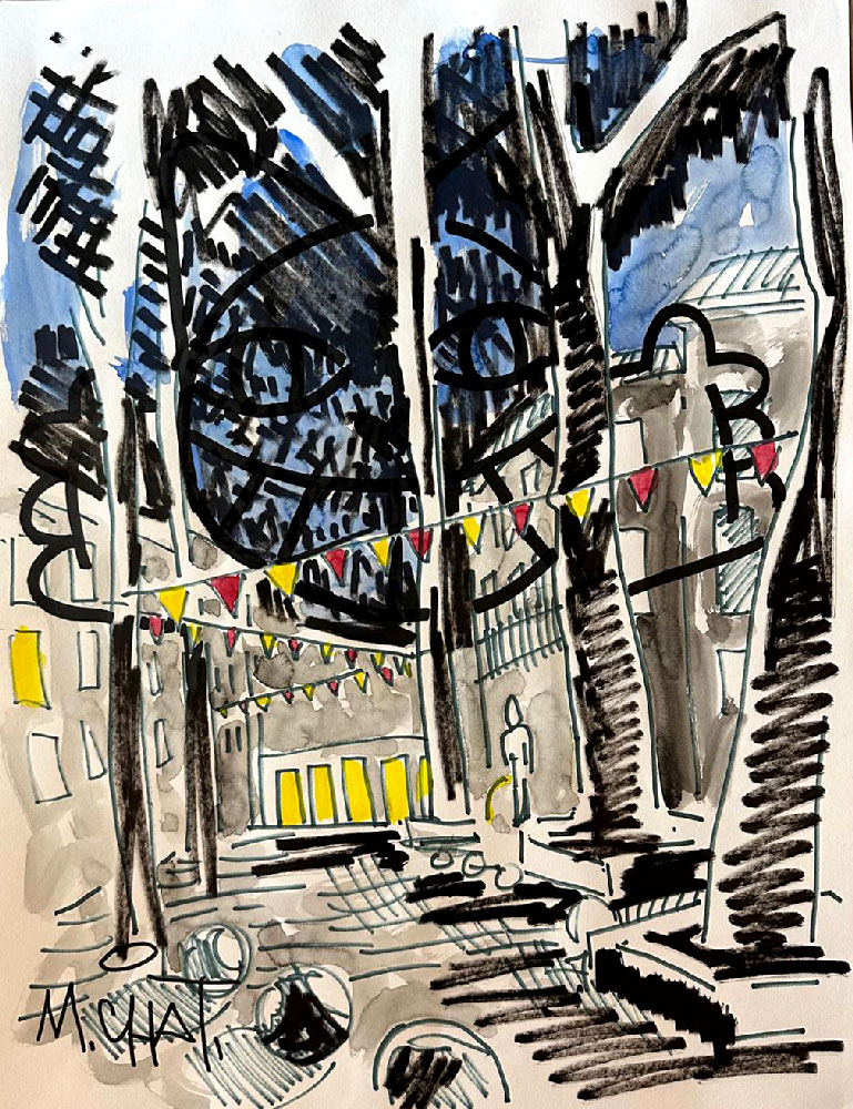 Dessin pr�paratoire de C�ret (3), 2023