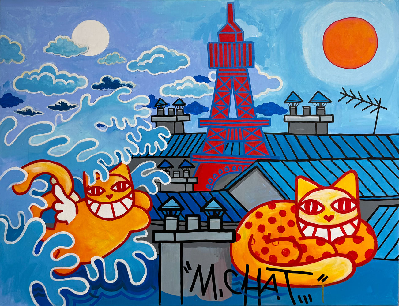 La vague sur les toits parisiens, 2024